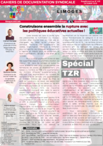 Bulletin académique spécial TZR - Octobre 2023