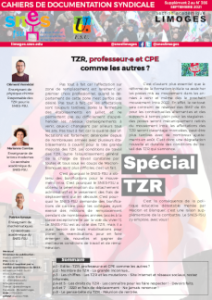 Bulletin académique spécial TZR - Septembre 2021