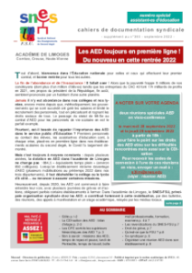 Bulletin académique 393sup - Septembre 2022 - Spécial AED