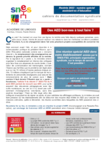 Bulletin académique 400sup - Septembre 2023 - Spécial AED