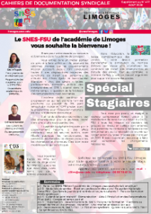 Bulletin académique 422sup - Août 2026 - Spécial stagiaires