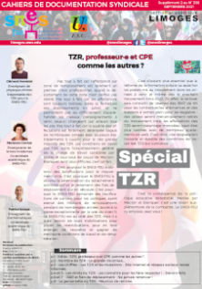 Bulletin académique spécial TZR - Septembre 2021