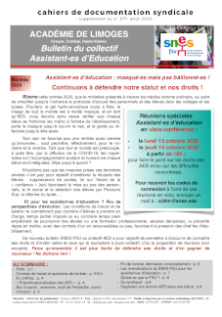 Bulletin du collectif AED académique - Septembre 2020