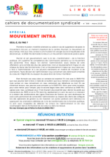 Bulletin académique 381 - Mars 2021 - Spécial mouvement Intra