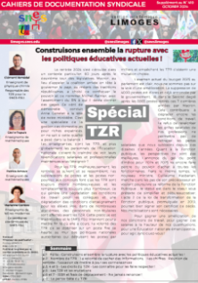 Bulletin académique spécial TZR - Octobre 2024