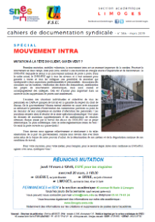 Bulletin académique 364 - Mars 2019 - Spécial mouvement intra