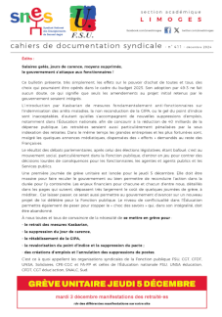 Bulletin académique 411 - Décembre 2024