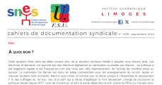 Bulletin académique 409 - Septembre 2024