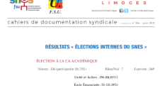 Bulletin académique 384sup - Juin 2021 - Résultats élections internes