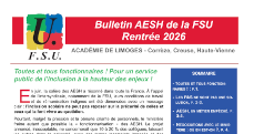 Bulletin académique - Rentrée 2026 - Spécial AESH