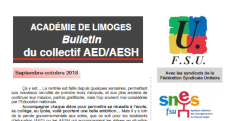 Bulletin du collectif AED/AESH FSU académique - Septembre Octobre (...)