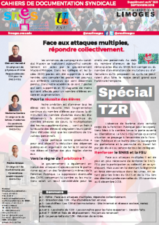 Bulletin académique spécial TZR - Septembre 2018