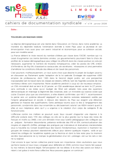 Bulletin académique 419 - Janvier 2026
