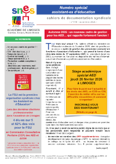 Bulletin académique - Automne 2025 - Spécial AED