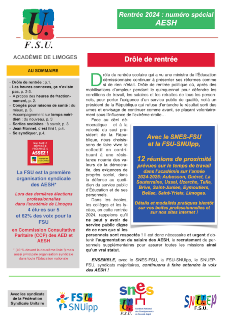 Bulletin académique - Rentrée 2024 - Spécial AESH