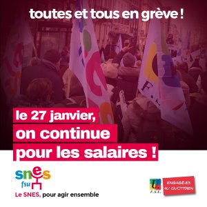 En grève le jeudi 27 janvier - On continue pour les salaires