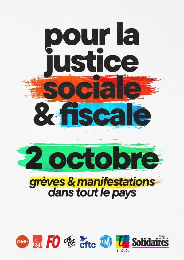 Toutes et tous en grève et dans les manifestations le 2 octobre - Pour la (…)