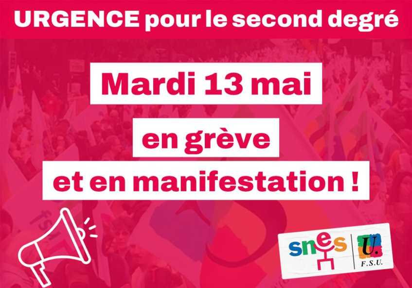 Le 13 mai, toutes et tous en grève et dans la rue !